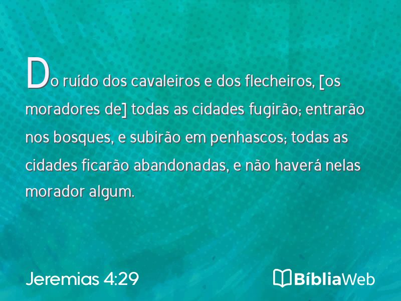 Jeremias 4:29 em imagem para compartilhar