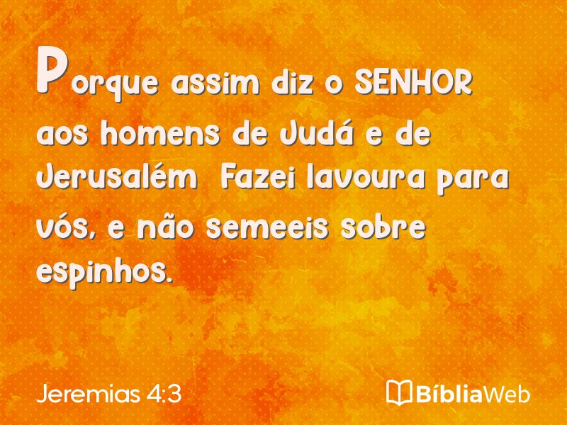 Jeremias 4:3 em imagem para compartilhar