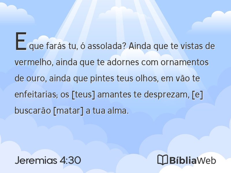 Jeremias 4:30 em imagem para compartilhar
