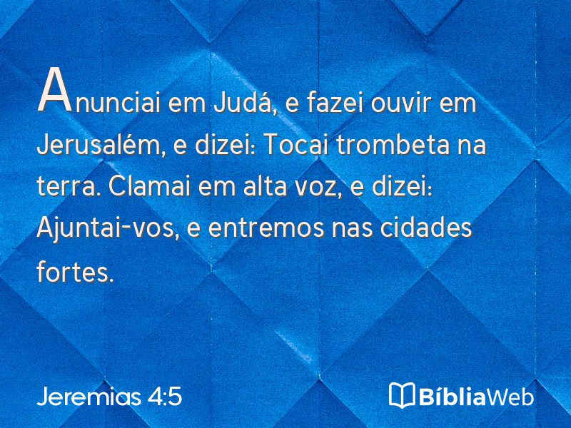 Jeremias 4:5 em imagem para compartilhar