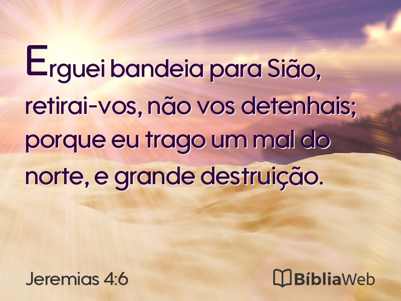 Jeremias 4:6 em imagem para compartilhar