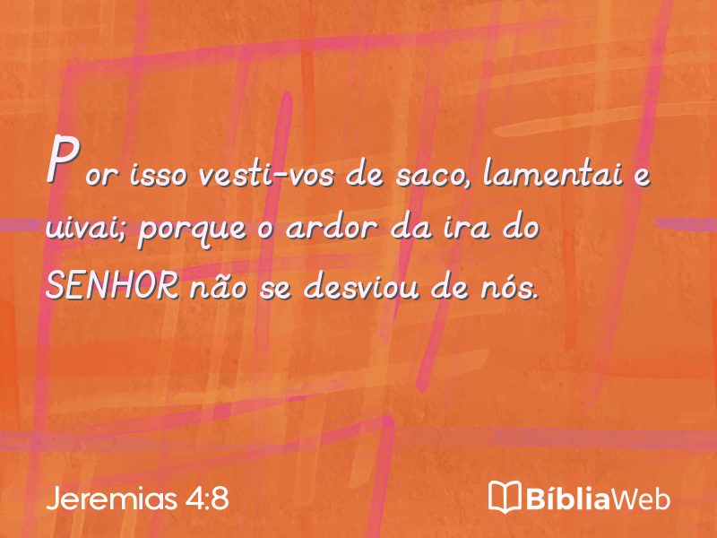 Jeremias 4:8 em imagem para compartilhar