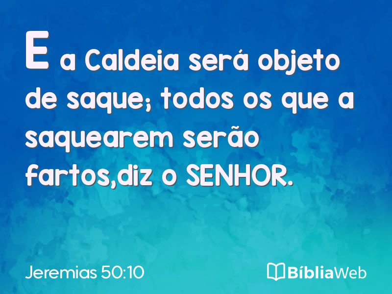 Jeremias 50:10 em imagem para compartilhar