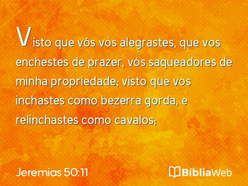 Jeremias 50:11 em imagem para compartilhar