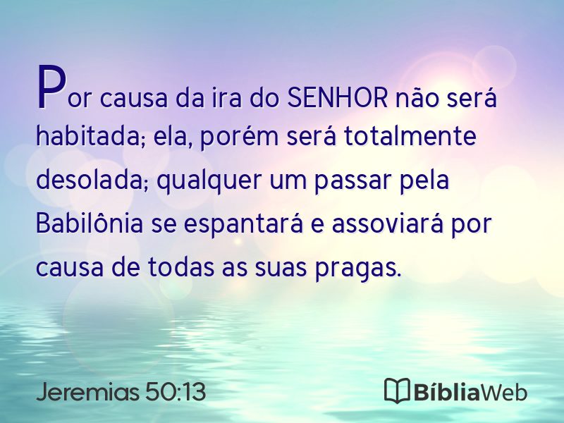 Jeremias 50:13 em imagem para compartilhar