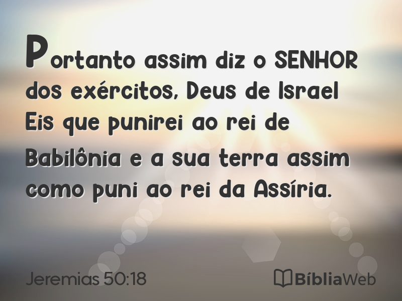 Jeremias 50:18 em imagem para compartilhar