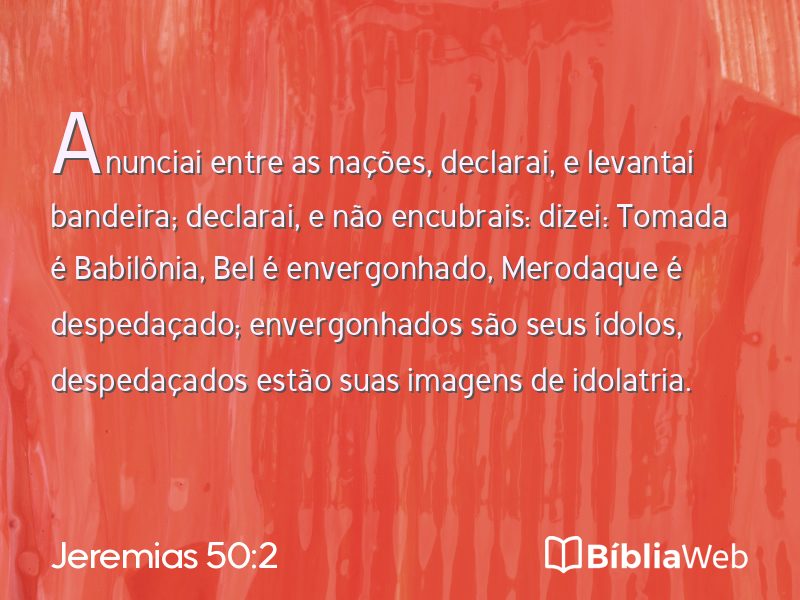 Jeremias 50:2 em imagem para compartilhar