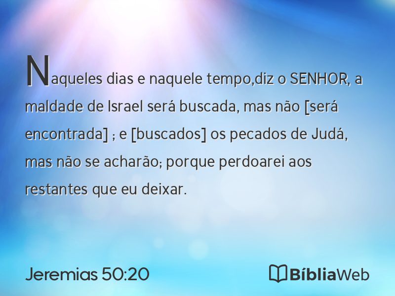 Jeremias 50:20 em imagem para compartilhar