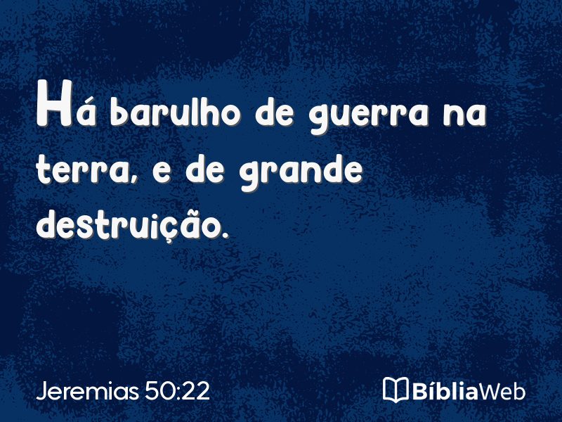 Jeremias 50:22 em imagem para compartilhar