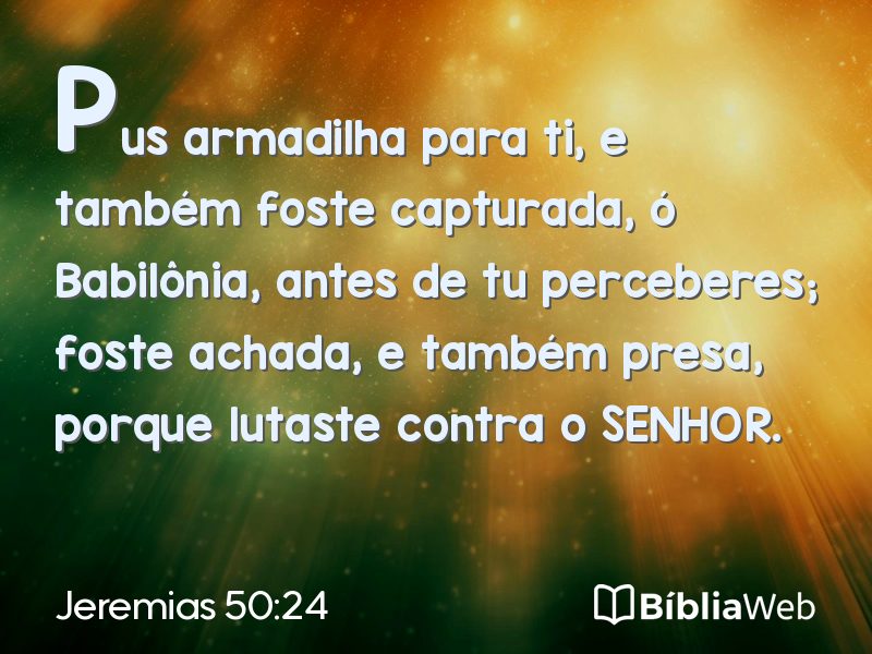 Jeremias 50:24 em imagem para compartilhar
