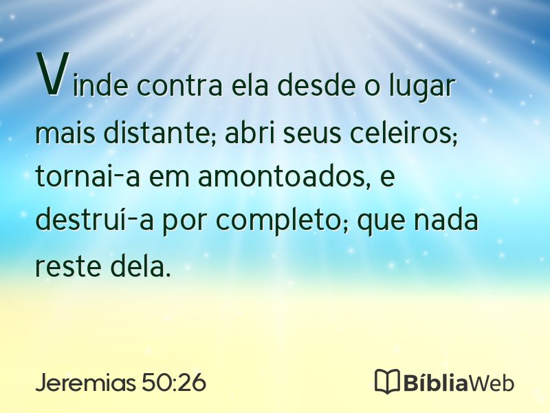 Jeremias 50:26 em imagem para compartilhar
