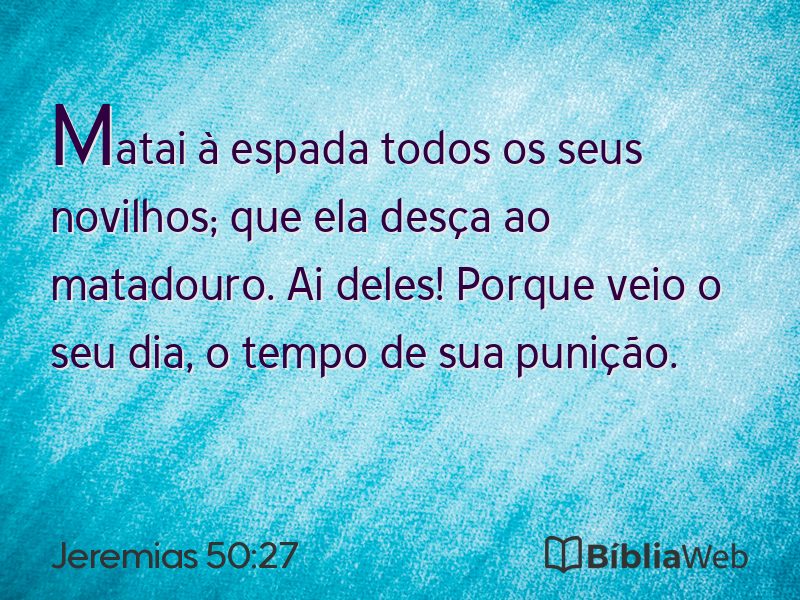 Jeremias 50:27 em imagem para compartilhar