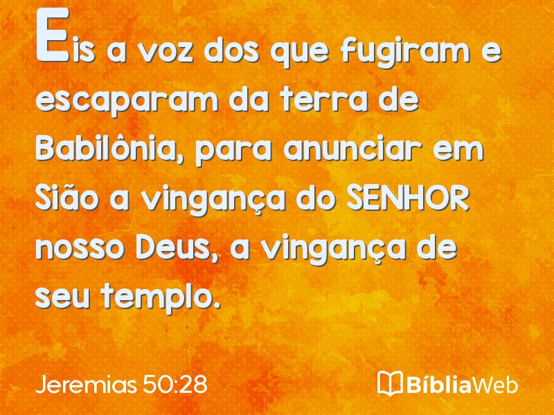 Jeremias 50:28 em imagem para compartilhar