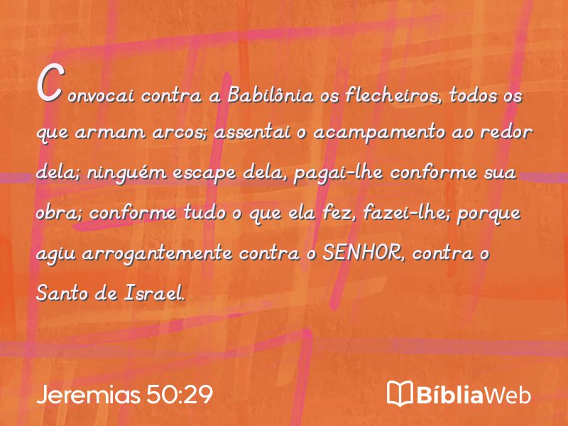Jeremias 50:29 em imagem para compartilhar