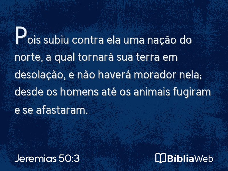 Jeremias 50:3 em imagem para compartilhar