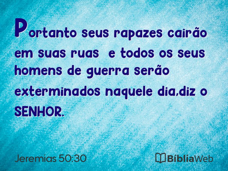 Jeremias 50:30 em imagem para compartilhar