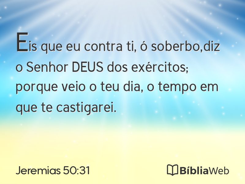 Jeremias 50:31 em imagem para compartilhar