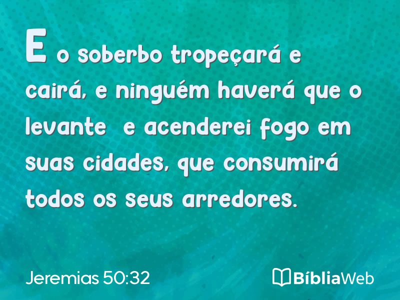 Jeremias 50:32 em imagem para compartilhar