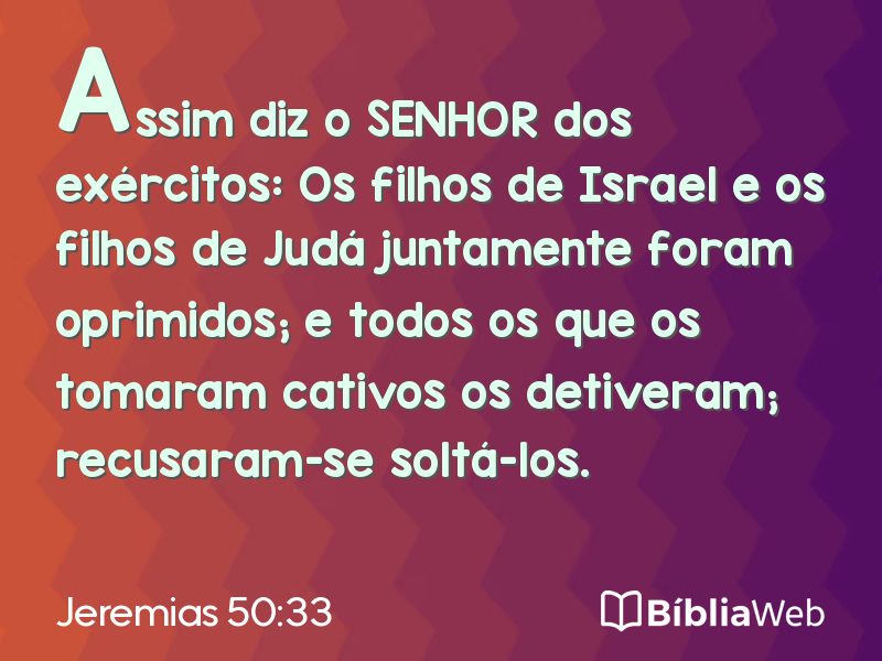 Jeremias 50:33 em imagem para compartilhar