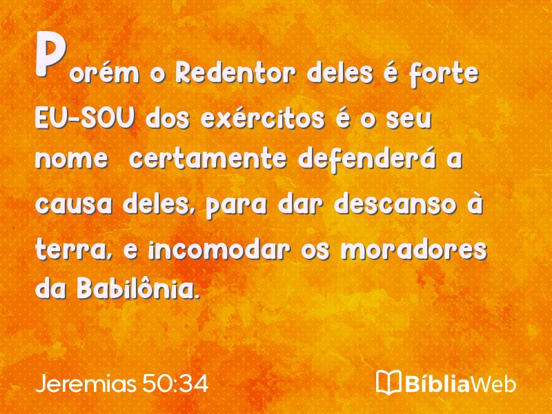 Jeremias 50:34 em imagem para compartilhar