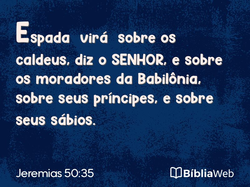 Jeremias 50:35 em imagem para compartilhar