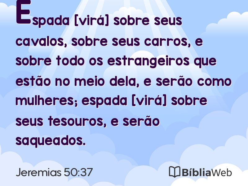 Jeremias 50:37 em imagem para compartilhar