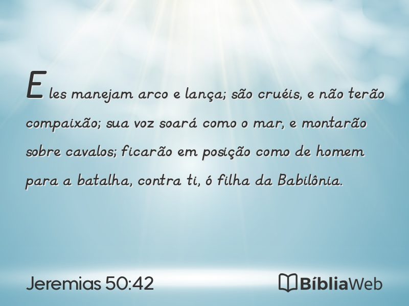 Jeremias 50:42 em imagem para compartilhar