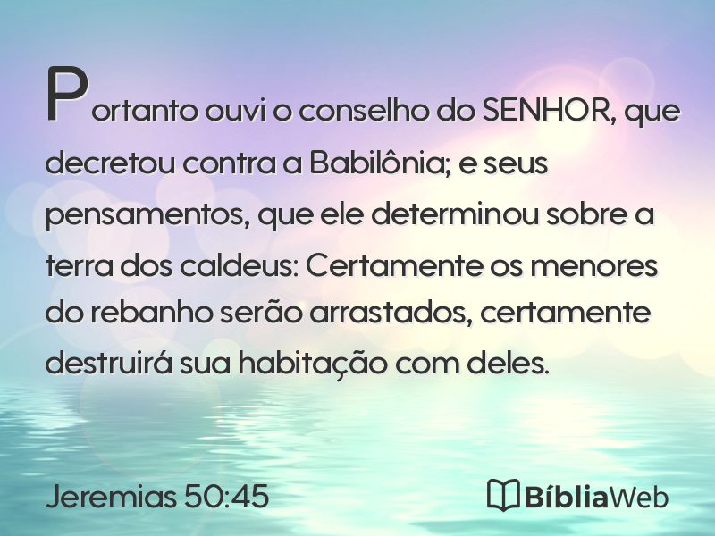 Jeremias 50:45 em imagem para compartilhar