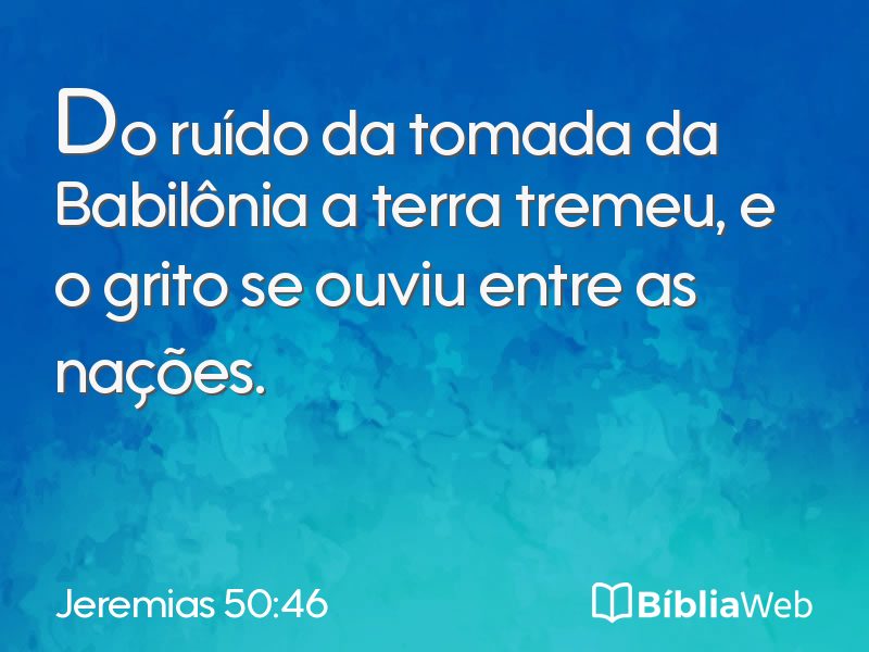 Jeremias 50:46 em imagem para compartilhar