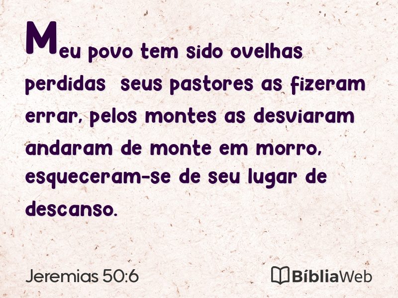 Jeremias 50:6 em imagem para compartilhar