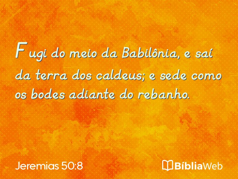 Jeremias 50:8 em imagem para compartilhar
