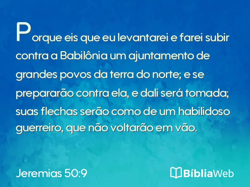 Jeremias 50:9 em imagem para compartilhar