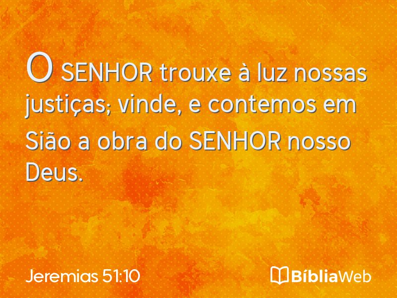 Jeremias 51:10 em imagem para compartilhar