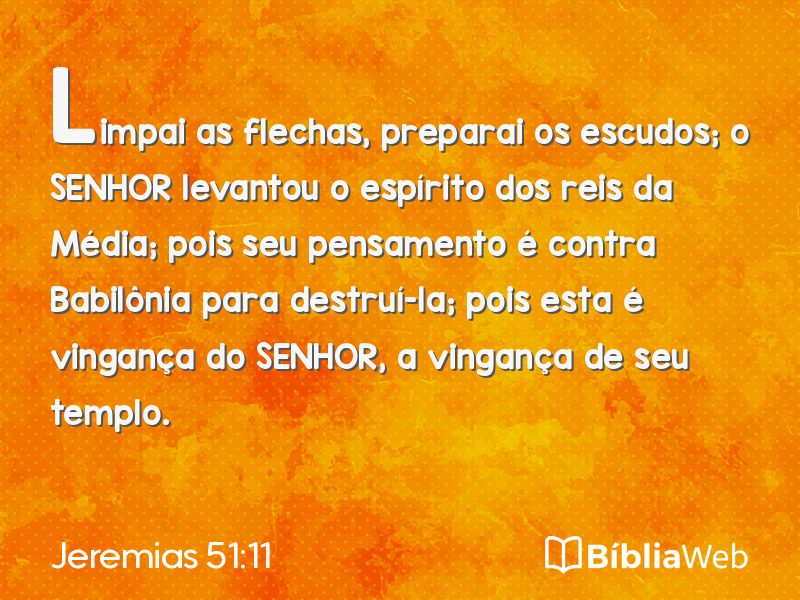 Jeremias 51:11 em imagem para compartilhar