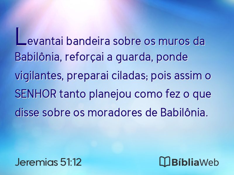 Jeremias 51:12 em imagem para compartilhar