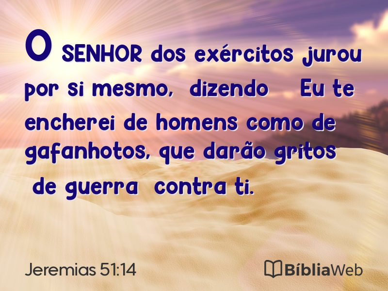 Jeremias 51:14 em imagem para compartilhar