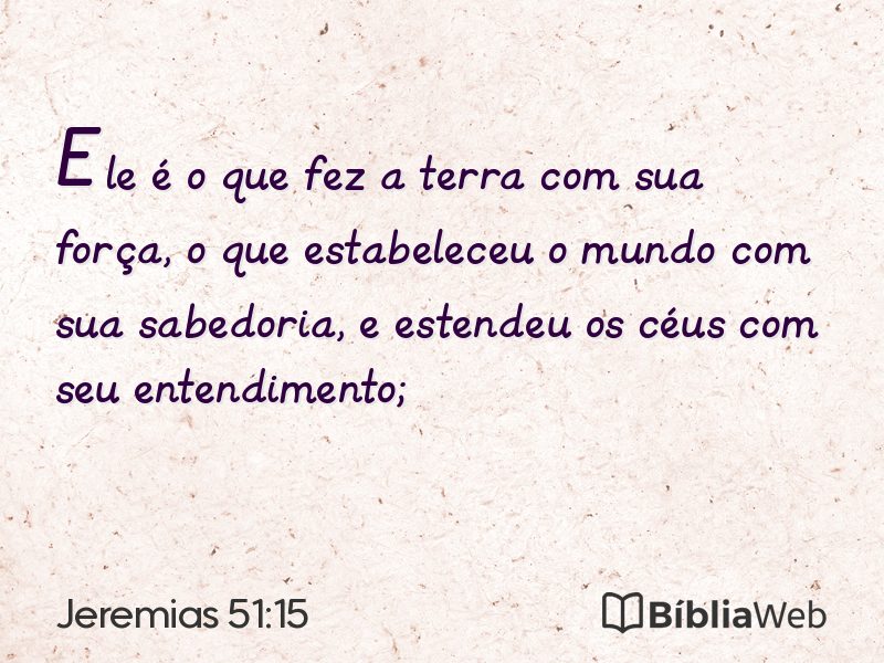 Jeremias 51:15 em imagem para compartilhar