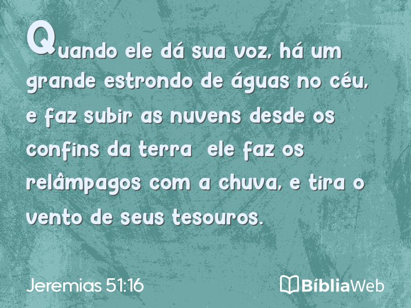 Jeremias 51:16 em imagem para compartilhar