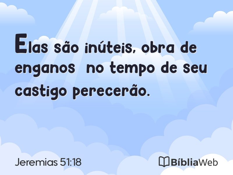 Jeremias 51:18 em imagem para compartilhar