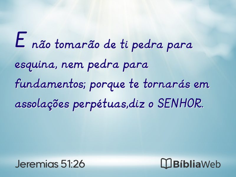 Jeremias 51:26 em imagem para compartilhar