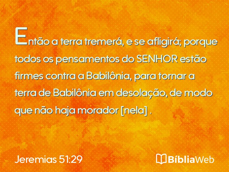 Jeremias 51:29 em imagem para compartilhar