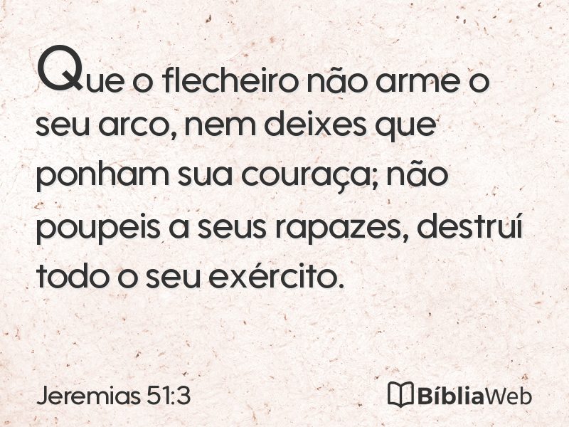 Jeremias 51:3 em imagem para compartilhar