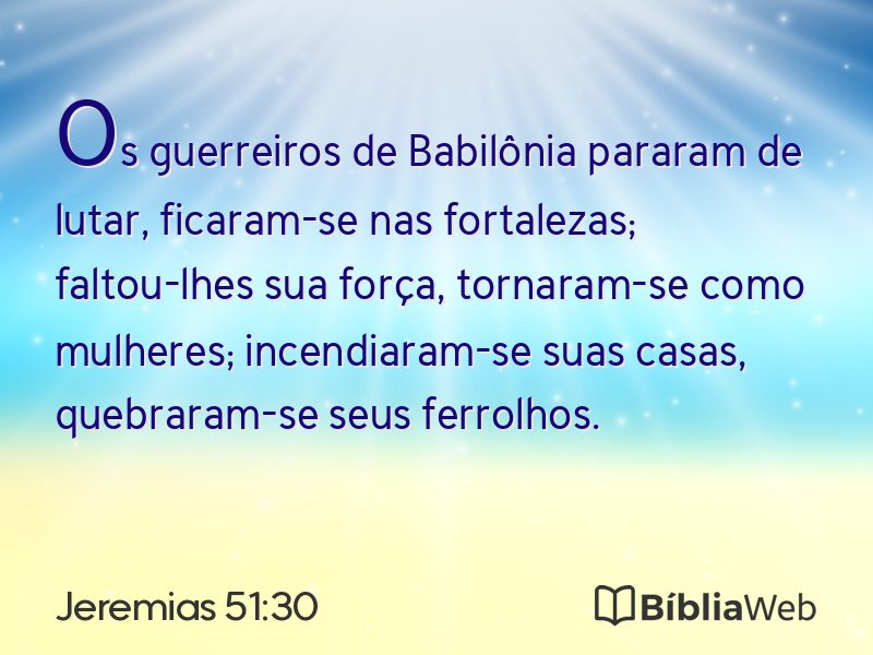 Jeremias 51:30 em imagem para compartilhar