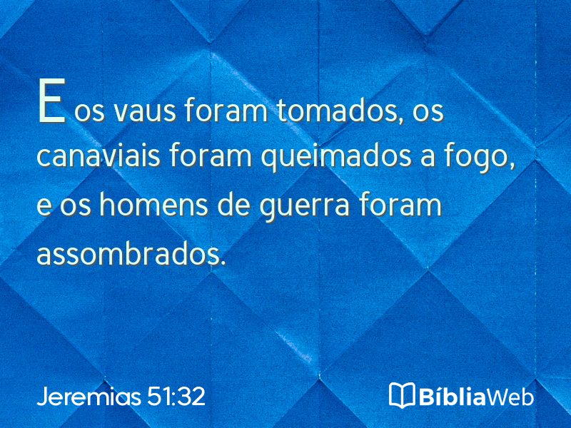 Jeremias 51:32 em imagem para compartilhar