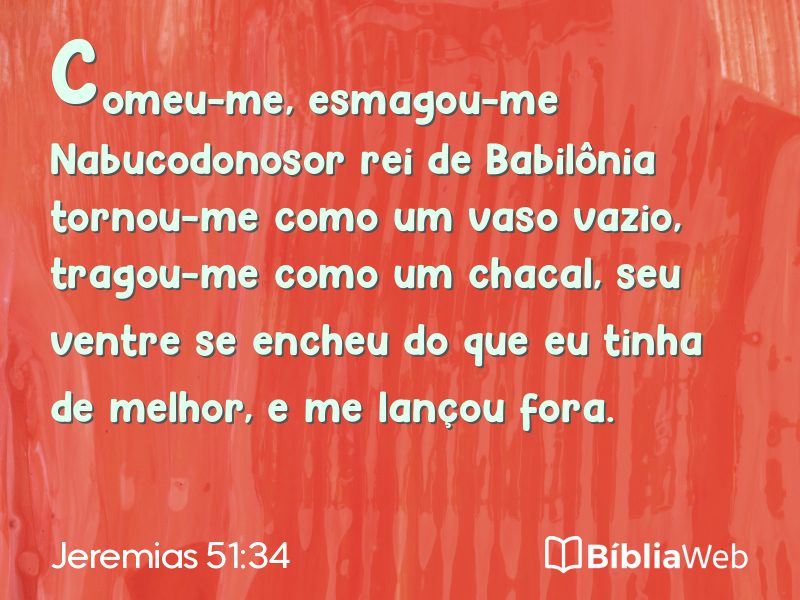 Jeremias 51:34 em imagem para compartilhar