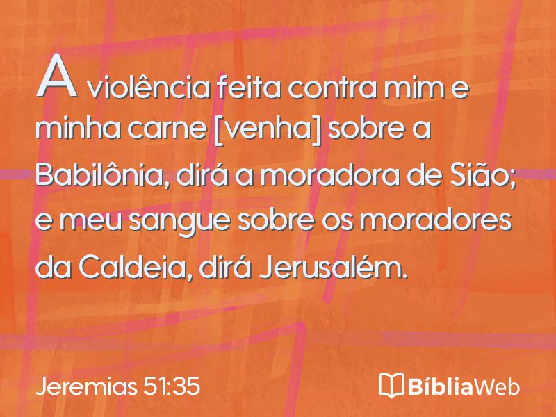 Jeremias 51:35 em imagem para compartilhar