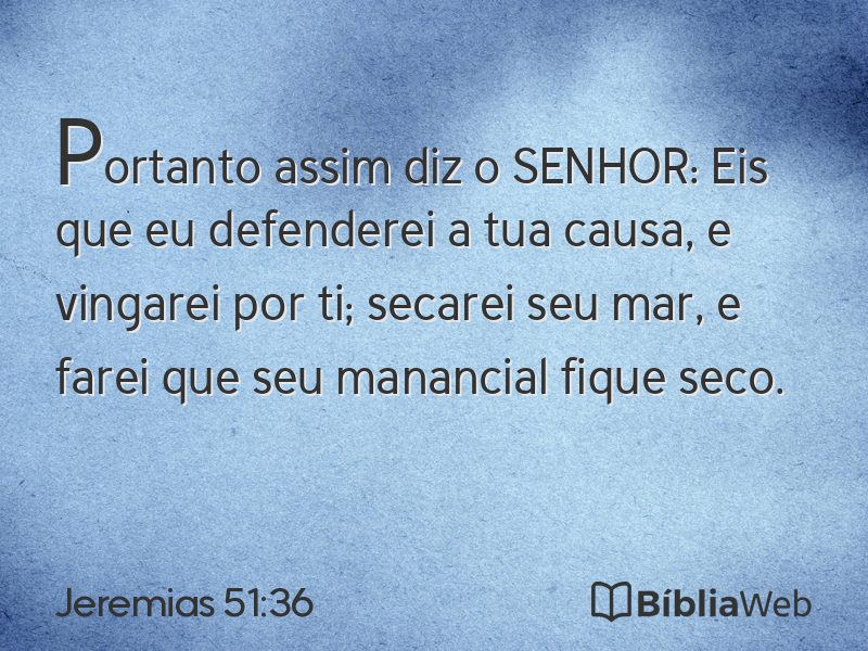 Jeremias 51:36 em imagem para compartilhar