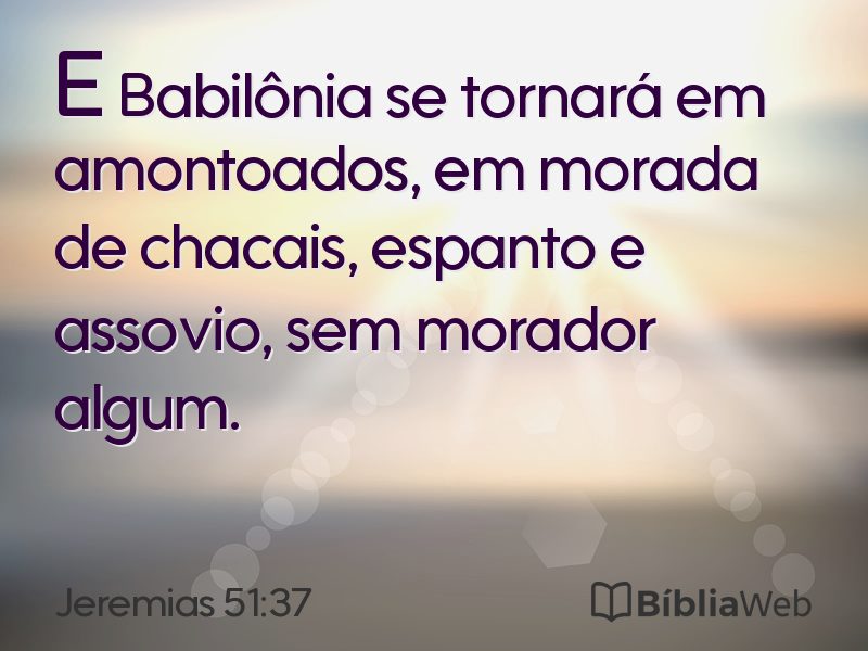 Jeremias 51:37 em imagem para compartilhar
