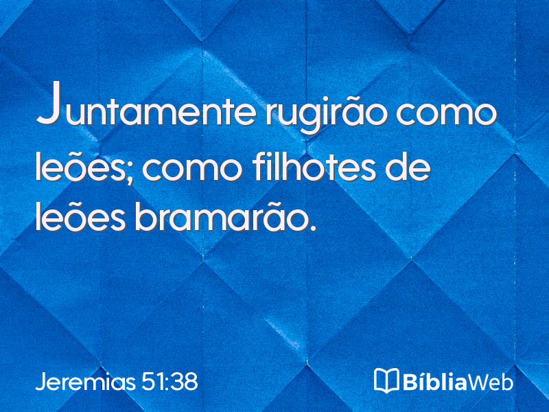Jeremias 51:38 em imagem para compartilhar