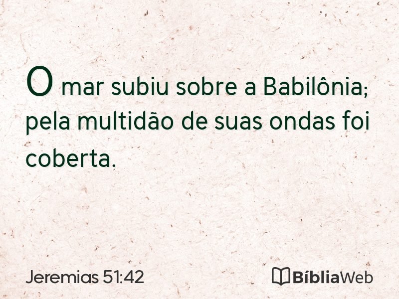 Jeremias 51:42 em imagem para compartilhar